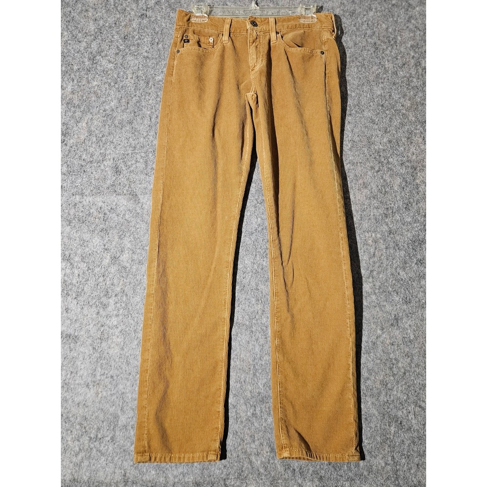 AG Adriano Goldschmied The Nolan Pants Women 26R Tan Corduroy Relaxed Slim
